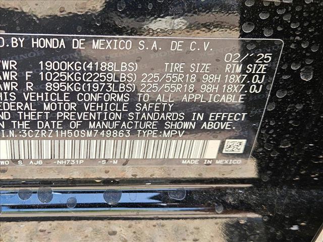 new 2025 Honda HR-V car, priced at $27,865