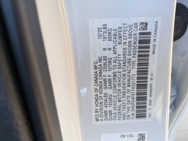 new 2026 Honda Civic Hybrid car, priced at $29,826