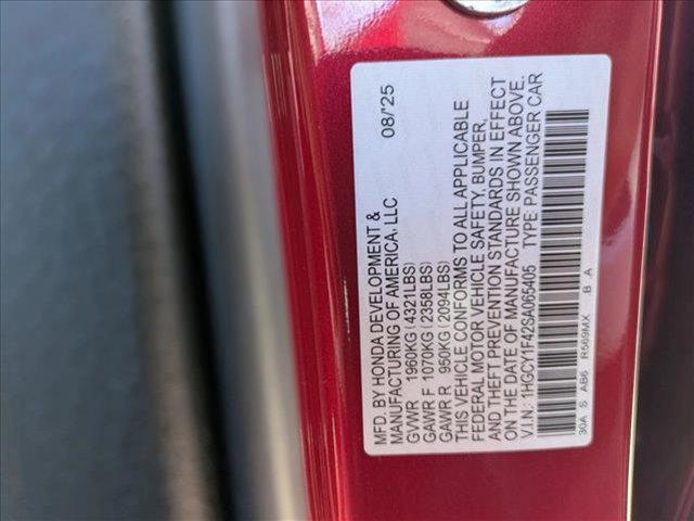 new 2025 Honda Accord car, priced at $30,996