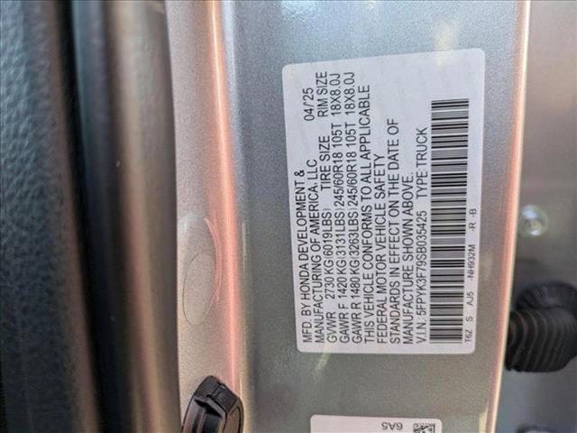 new 2025 Honda Ridgeline car, priced at $45,905