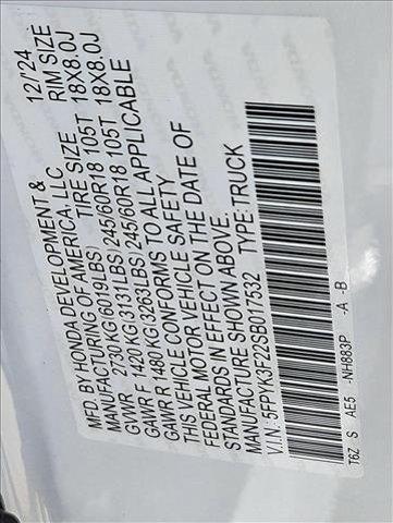 new 2025 Honda Ridgeline car, priced at $42,298