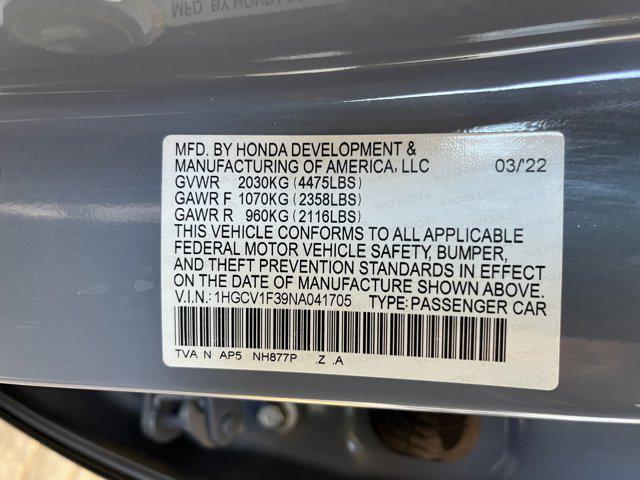 used 2022 Honda Accord car, priced at $17,884