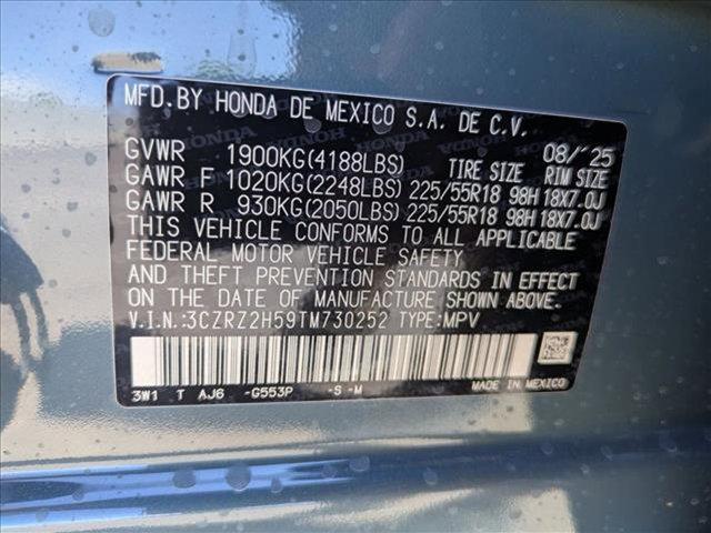new 2026 Honda HR-V car, priced at $30,278