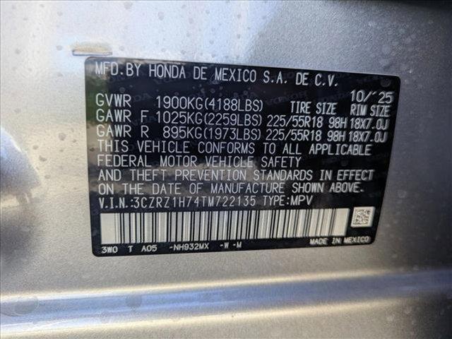 new 2026 Honda HR-V car, priced at $30,374