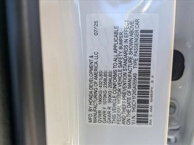 new 2025 Honda Accord car, priced at $28,959