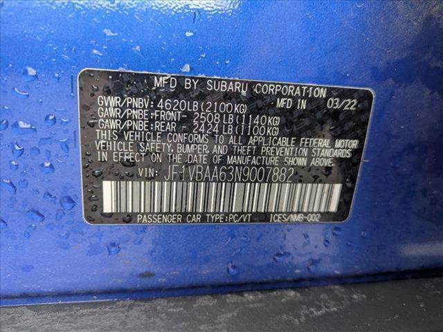 used 2022 Subaru WRX car, priced at $23,998