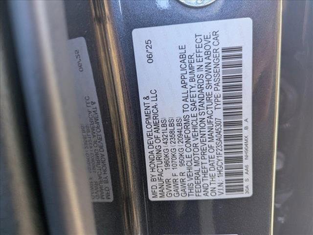 new 2025 Honda Accord car, priced at $29,445