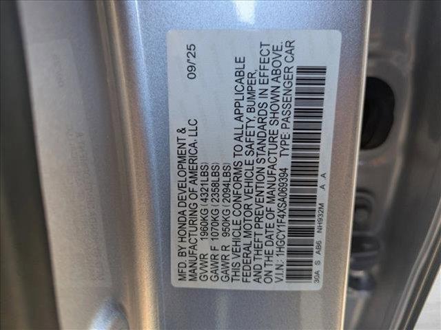 new 2025 Honda Accord car, priced at $30,610