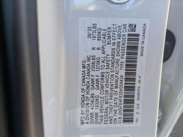 new 2025 Honda Civic Hybrid car, priced at $33,555