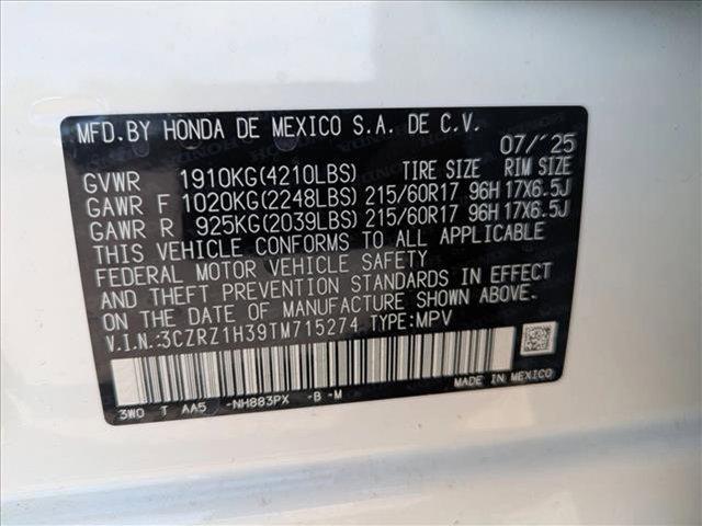 new 2026 Honda HR-V car, priced at $28,050