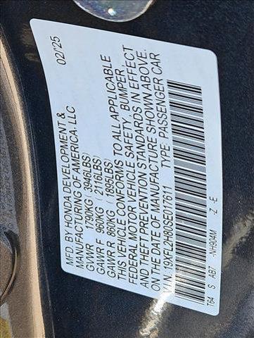 new 2025 Honda Civic car, priced at $28,071