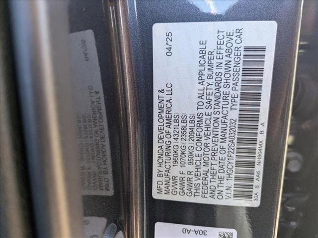 new 2025 Honda Accord car, priced at $28,528