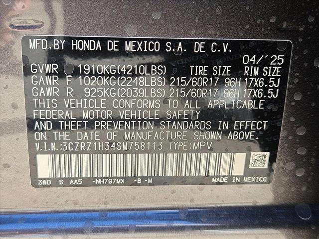 new 2025 Honda HR-V car, priced at $26,795
