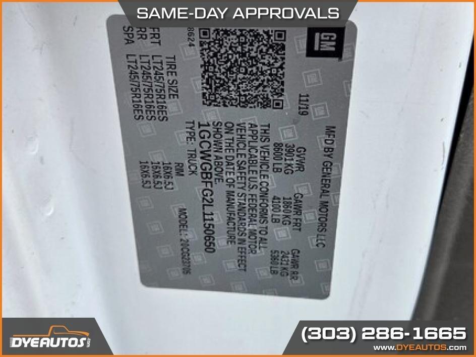used 2020 Chevrolet Express 2500 car, priced at $26,999