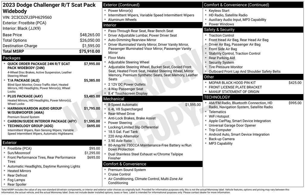 used 2023 Dodge Challenger car, priced at $48,928