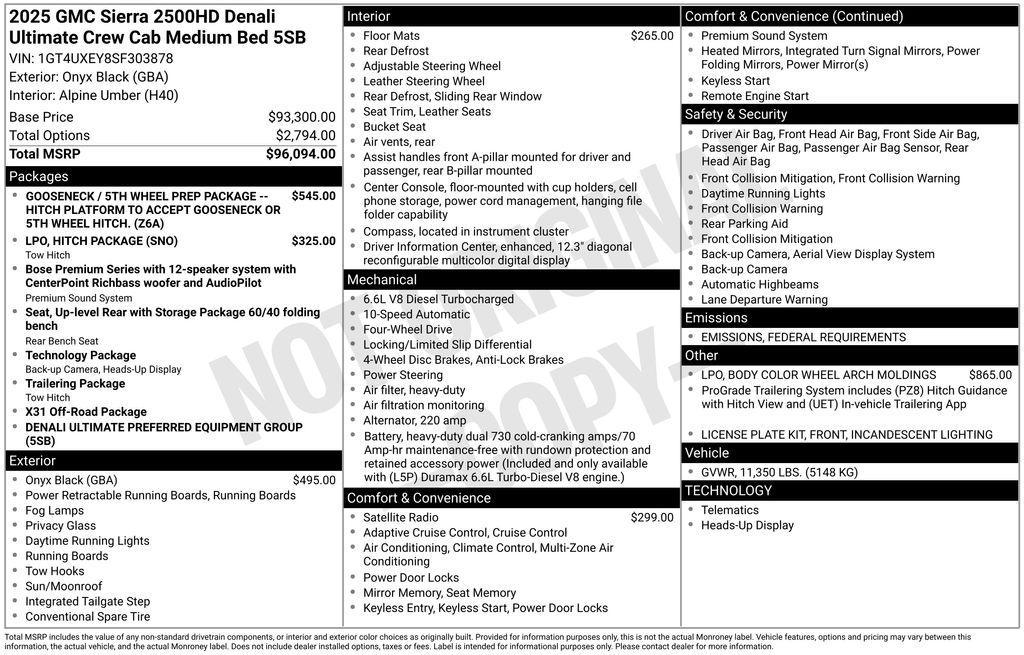 new 2025 GMC Sierra 2500 car, priced at $86,464