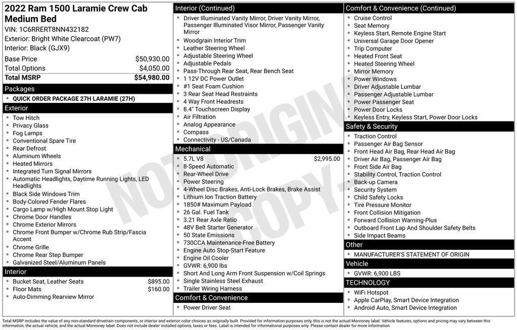 used 2022 Ram 1500 car, priced at $30,909
