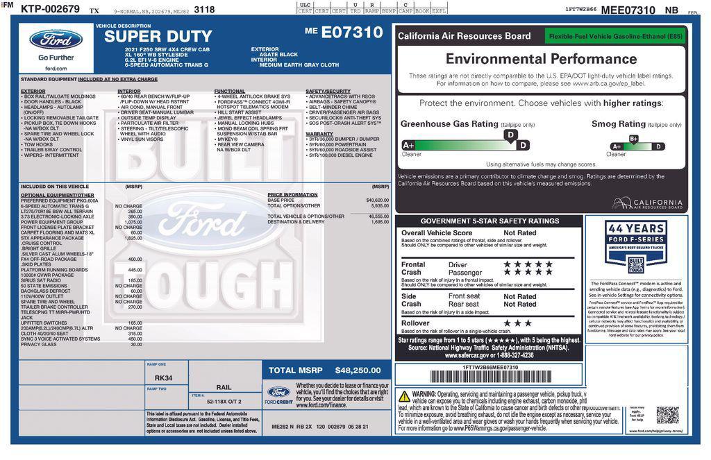 used 2021 Ford F-250 car, priced at $28,812