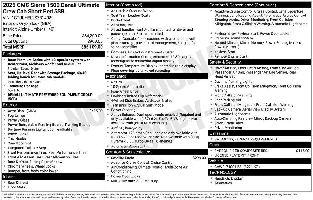 new 2025 GMC Sierra 1500 car, priced at $73,578