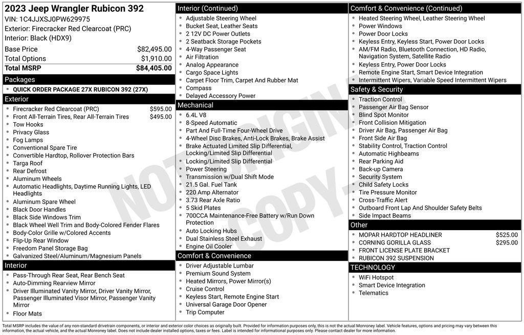 used 2023 Jeep Wrangler car, priced at $64,944