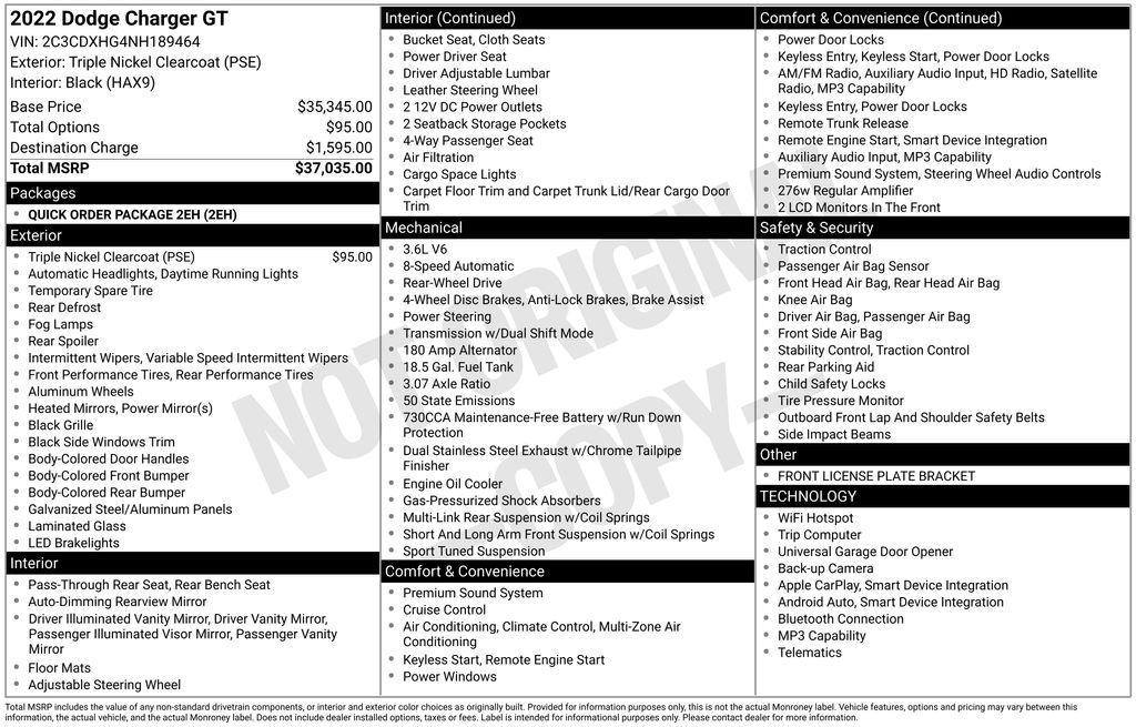 used 2022 Dodge Charger car, priced at $23,346