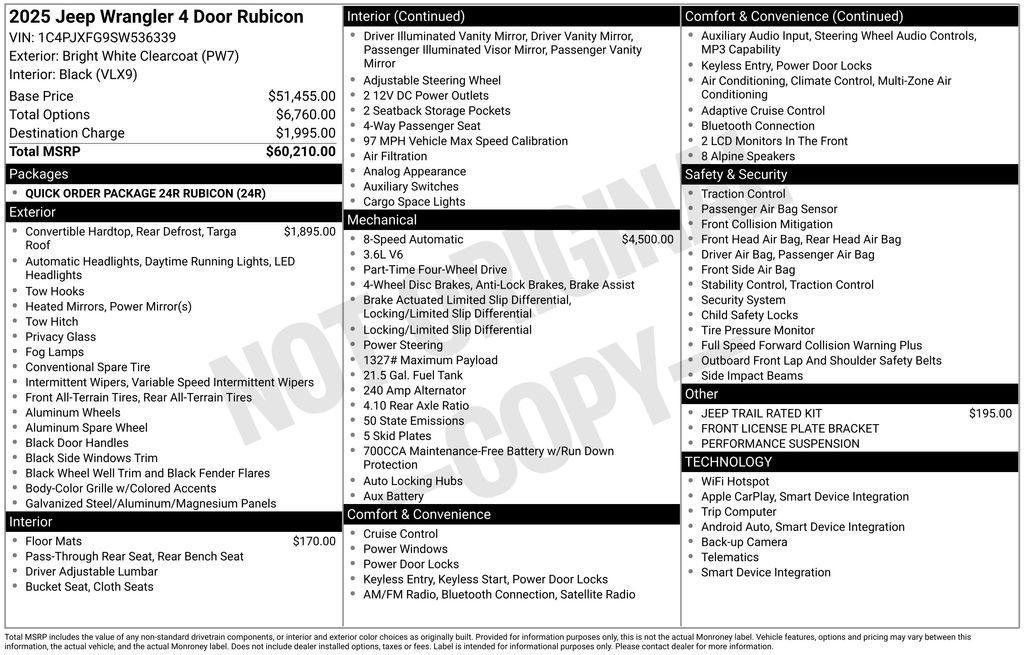 used 2025 Jeep Wrangler car, priced at $47,683