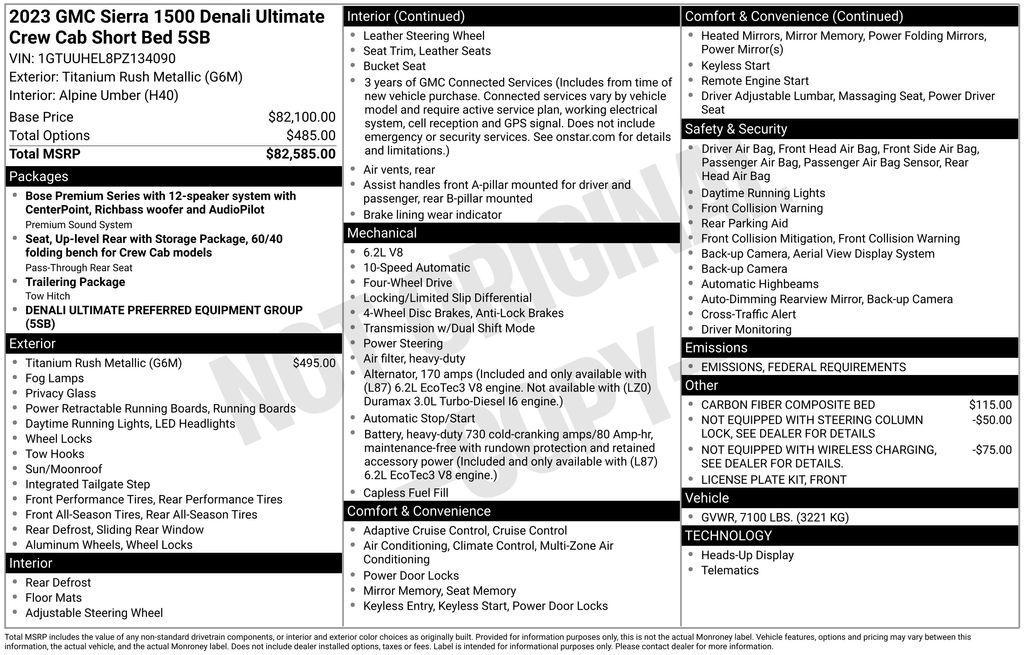 used 2023 GMC Sierra 1500 car, priced at $60,894