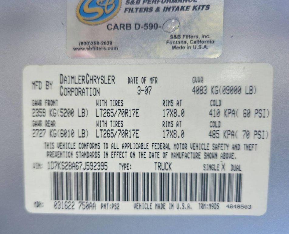 used 2007 Dodge Ram 2500 car, priced at $14,999