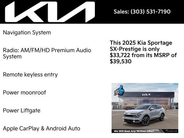 new 2025 Kia Sportage car, priced at $33,722