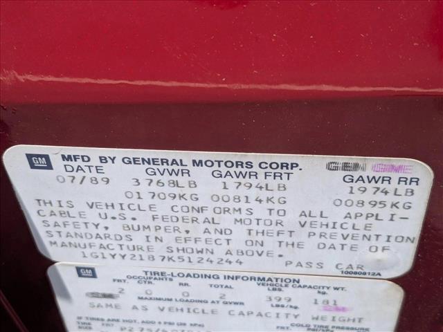 used 1989 Chevrolet Corvette car, priced at $16,800