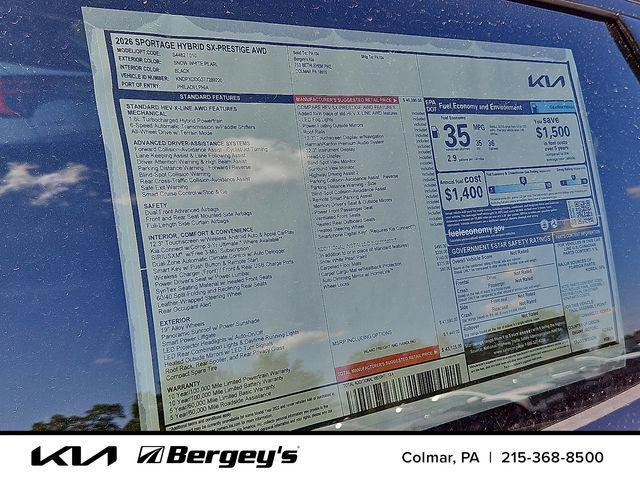 new 2026 Kia Sportage Hybrid car, priced at $42,625