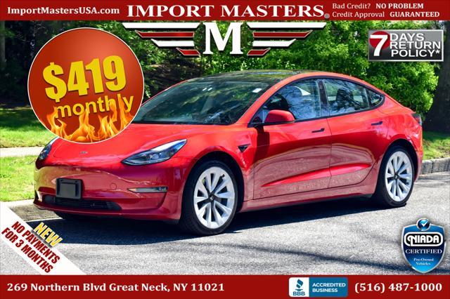 used 2022 Tesla Model 3 car, priced at $23,595