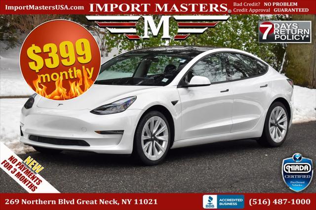 used 2022 Tesla Model 3 car, priced at $23,495