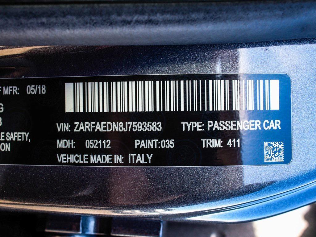 used 2018 Alfa Romeo Giulia car, priced at $15,450