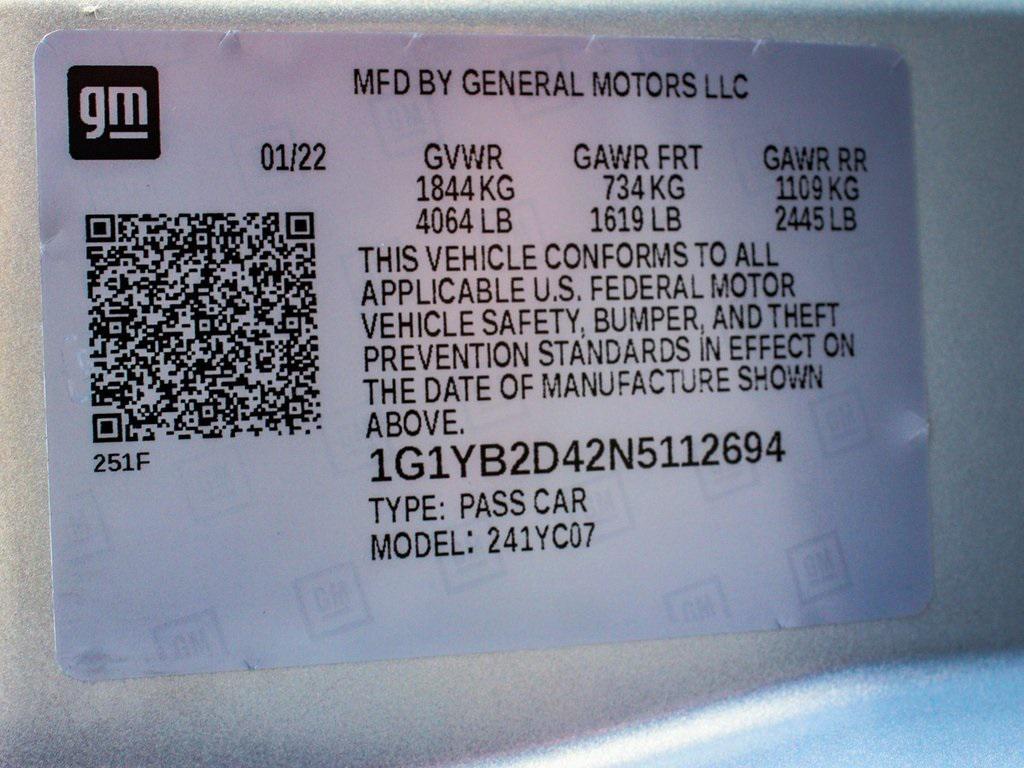 used 2022 Chevrolet Corvette car, priced at $61,990