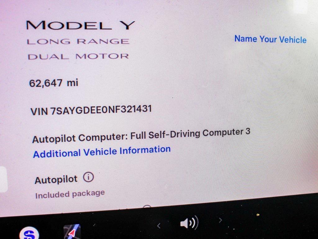 used 2022 Tesla Model Y car, priced at $24,990
