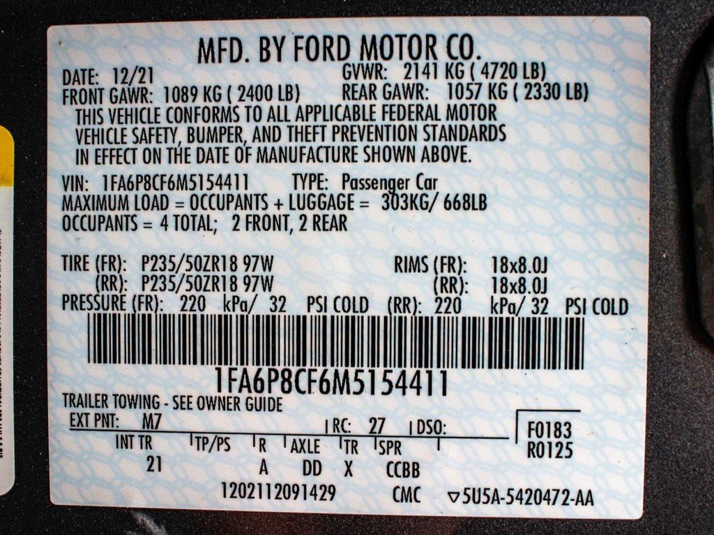 used 2021 Ford Mustang car, priced at $30,990
