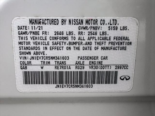 used 2022 INFINITI Q50 car, priced at $27,490