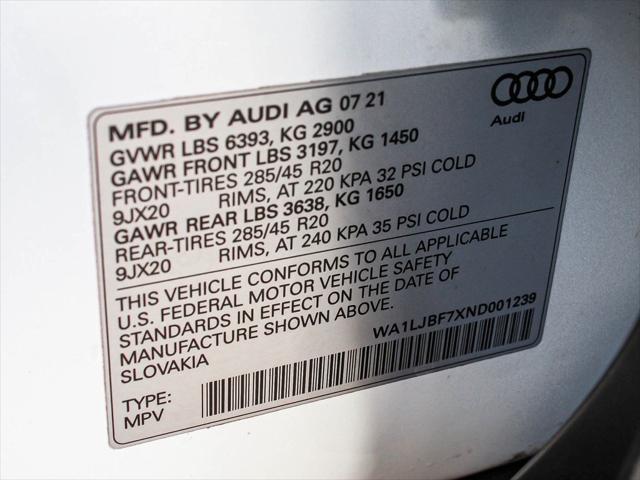 used 2022 Audi Q7 car, priced at $36,990