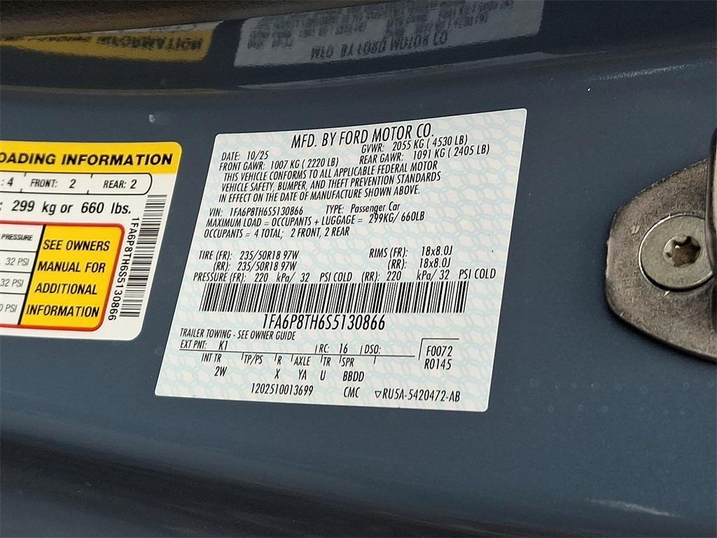 new 2025 Ford Mustang car, priced at $37,170