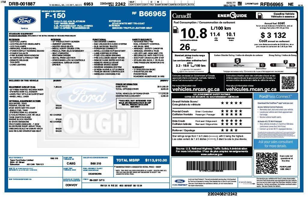 used 2024 Ford F-150 car, priced at $61,573