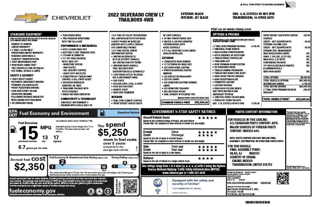 used 2022 Chevrolet Silverado 1500 car, priced at $44,973