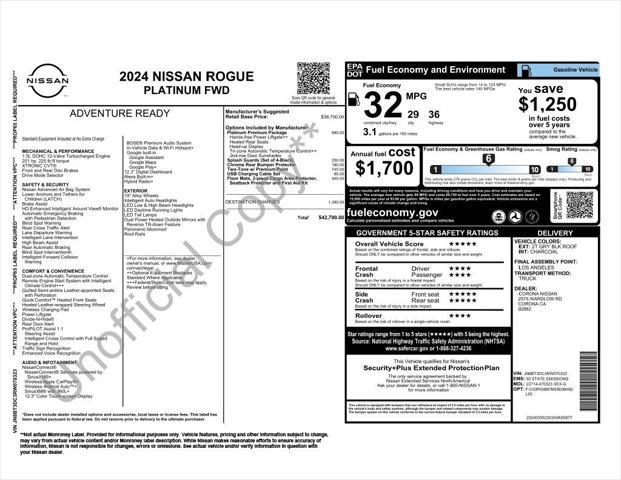 used 2024 Nissan Rogue car, priced at $32,475