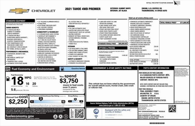 used 2021 Chevrolet Tahoe car, priced at $51,973