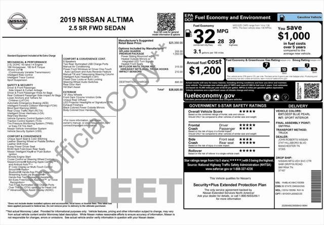 used 2019 Nissan Altima car, priced at $15,995