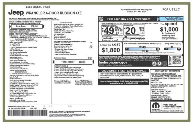 used 2023 Jeep Wrangler 4xe car, priced at $31,075