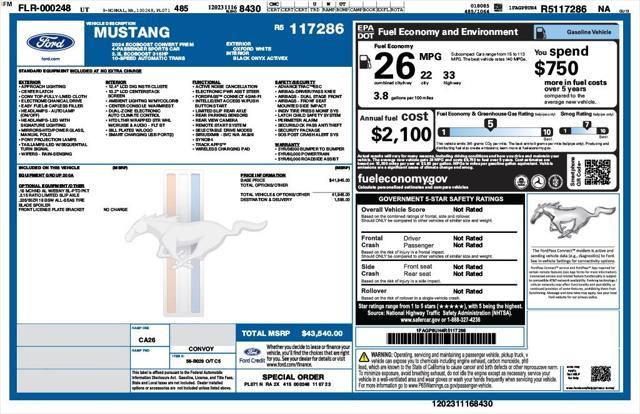 used 2024 Ford Mustang car, priced at $33,373