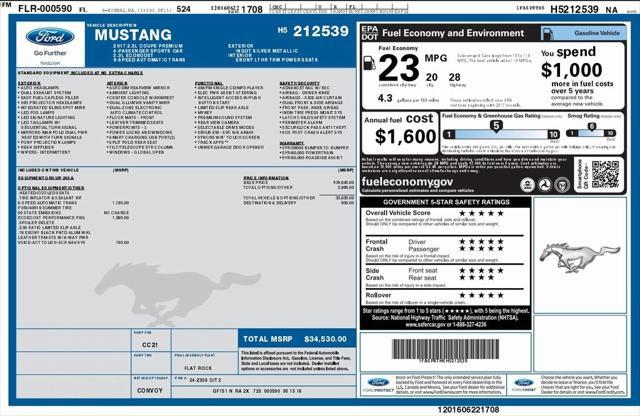 used 2017 Ford Mustang car, priced at $17,995
