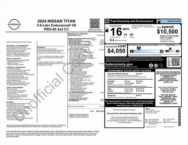 used 2024 Nissan Titan car, priced at $47,673