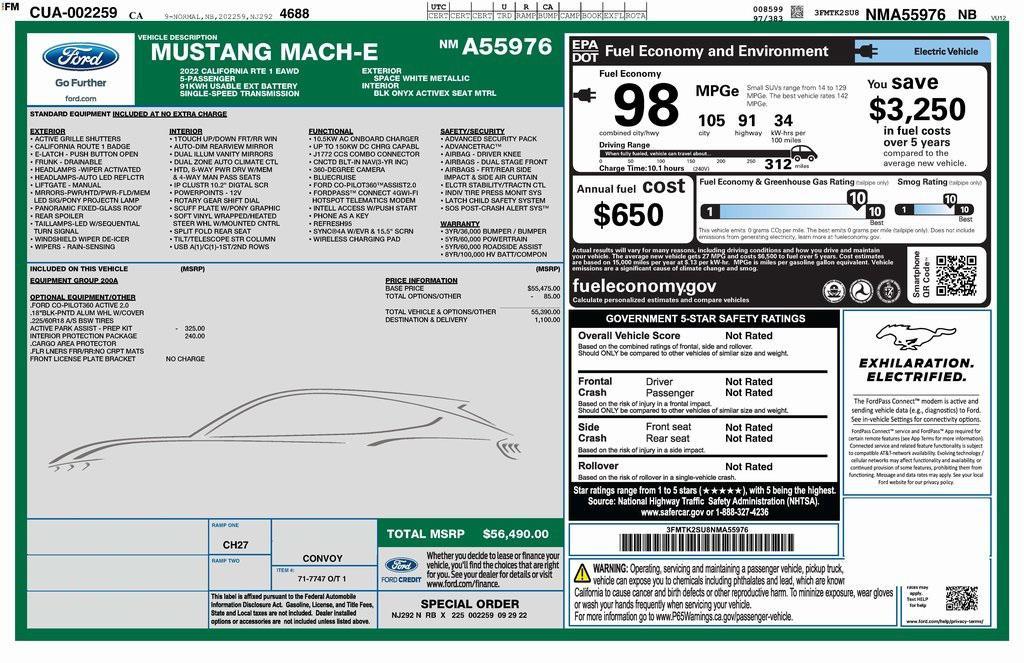 used 2022 Ford Mustang Mach-E car, priced at $28,573